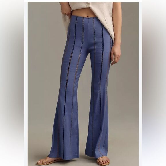 Anthropologie Pants - By Anthropologie US 4 Striped Flare Pants Color:
BLUE MOTIF